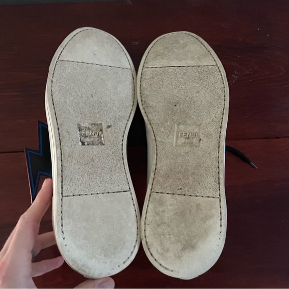 Fendi Lightning Bolt Low White Sneakers size UK8.5 - Picture 4 of 7